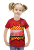 Заказать детскую футболку в Москве. Футболка с полной запечаткой для девочек WINNER от Jimmy Flash - готовые дизайны и нанесение принтов.
