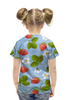 Заказать детскую футболку в Москве. Футболка с полной запечаткой для девочек Клубника от THE_NISE  - готовые дизайны и нанесение принтов.