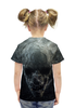 Заказать детскую футболку в Москве. Футболка с полной запечаткой для девочек Skull от Антонио Венце - готовые дизайны и нанесение принтов.