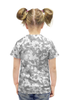Заказать детскую футболку в Москве. Футболка с полной запечаткой для девочек Камуфляж "Пиксели (Белый)" от Аня Лукьянова - готовые дизайны и нанесение принтов.