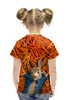 Заказать детскую футболку в Москве. Футболка с полной запечаткой для девочек Кролик Питер от skynatural - готовые дизайны и нанесение принтов.