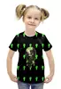 Заказать детскую футболку в Москве. Футболка с полной запечаткой для девочек Billie eilish  от Andrey  Golovin - готовые дизайны и нанесение принтов.
