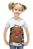 Заказать детскую футболку в Москве. Футболка с полной запечаткой для девочек Бобер от Елена  - готовые дизайны и нанесение принтов.