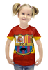 Заказать детскую футболку в Москве. Футболка с полной запечаткой для девочек Барселона от cherdantcev - готовые дизайны и нанесение принтов.