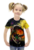 Заказать детскую футболку в Москве. Футболка с полной запечаткой для девочек Уроборос от Deliriumtech - готовые дизайны и нанесение принтов.