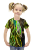 Заказать детскую футболку в Москве. Футболка с полной запечаткой для девочек Хамелеон на дереве от THE_NISE  - готовые дизайны и нанесение принтов.