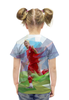 Заказать детскую футболку в Москве. Футболка с полной запечаткой для девочек Футбольная мозайка Фернандо Торрес от CoolDesign - готовые дизайны и нанесение принтов.