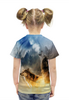 Заказать детскую футболку в Москве. Футболка с полной запечаткой для девочек Волки Зима от  PRO_DESIGN - готовые дизайны и нанесение принтов.