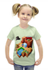 Заказать детскую футболку в Москве. Футболка с полной запечаткой для девочек Brawl Stars  от vista12761@rambler.ru - готовые дизайны и нанесение принтов.