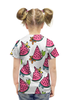 Заказать детскую футболку в Москве. Футболка с полной запечаткой для девочек Арбуз от THE_NISE  - готовые дизайны и нанесение принтов.