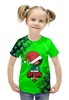 Заказать детскую футболку в Москве. Футболка с полной запечаткой для девочек Brawl Stars НОВОГОДНИЙ  от weeert - готовые дизайны и нанесение принтов.