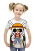 Заказать детскую футболку в Москве. Футболка с полной запечаткой для девочек мугивары от Y L - готовые дизайны и нанесение принтов.