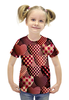Заказать детскую футболку в Москве. Футболка с полной запечаткой для девочек Сердечки от THE_NISE  - готовые дизайны и нанесение принтов.