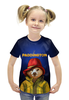 Заказать детскую футболку в Москве. Футболка с полной запечаткой для девочек Paddington  от T-shirt print  - готовые дизайны и нанесение принтов.
