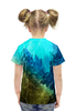 Заказать детскую футболку в Москве. Футболка с полной запечаткой для девочек Ледяные скалы от THE_NISE  - готовые дизайны и нанесение принтов.