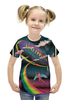 Заказать детскую футболку в Москве. Футболка с полной запечаткой для девочек Led Zeppelin от cherdantcev - готовые дизайны и нанесение принтов.