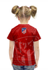 Заказать детскую футболку в Москве. Футболка с полной запечаткой для девочек Атлетико Мадрид от geekbox - готовые дизайны и нанесение принтов.