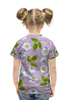 Заказать детскую футболку в Москве. Футболка с полной запечаткой для девочек Цветки клубники от THE_NISE  - готовые дизайны и нанесение принтов.