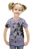 Заказать детскую футболку в Москве. Футболка с полной запечаткой для девочек крапива от marta.nordvind@yandex.ru - готовые дизайны и нанесение принтов.