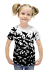 Заказать детскую футболку в Москве. Футболка с полной запечаткой для девочек Чёрная атака от printik - готовые дизайны и нанесение принтов.