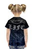 Заказать детскую футболку в Москве. Футболка с полной запечаткой для девочек ROAD MY LIFE от Алексс Неро - готовые дизайны и нанесение принтов.