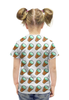 Заказать детскую футболку в Москве. Футболка с полной запечаткой для девочек Пломбирчики от Wax  - готовые дизайны и нанесение принтов.