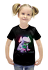 Заказать детскую футболку в Москве. Футболка с полной запечаткой для девочек Marshmello от weeert - готовые дизайны и нанесение принтов.