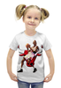 Заказать детскую футболку в Москве. Футболка с полной запечаткой для девочек Michael Jordan Cartooney от Mesk08 - готовые дизайны и нанесение принтов.