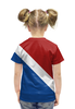 Заказать детскую футболку в Москве. Футболка с полной запечаткой для девочек Флаг России от THE_NISE  - готовые дизайны и нанесение принтов.