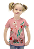 Заказать детскую футболку в Москве. Футболка с полной запечаткой для девочек Цветочная сказка от mrs-snit@yandex.ru - готовые дизайны и нанесение принтов.
