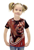 Заказать детскую футболку в Москве. Футболка с полной запечаткой для девочек Майкл Джордан (Michael Jordan) от fanart - готовые дизайны и нанесение принтов.