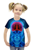Заказать детскую футболку в Москве. Футболка с полной запечаткой для девочек X-RAY SKULL от Jimmy Flash - готовые дизайны и нанесение принтов.