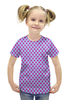 Заказать детскую футболку в Москве. Футболка с полной запечаткой для девочек Клетка цветная от THE_NISE  - готовые дизайны и нанесение принтов.