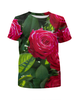 Заказать детскую футболку в Москве. Футболка с полной запечаткой для девочек Сад роз от THE_NISE  - готовые дизайны и нанесение принтов.