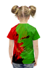 Заказать детскую футболку в Москве. Футболка с полной запечаткой для девочек Битва красок от THE_NISE  - готовые дизайны и нанесение принтов.