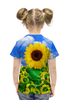 Заказать детскую футболку в Москве. Футболка с полной запечаткой для девочек Подсолнух от valezar - готовые дизайны и нанесение принтов.