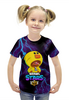 Заказать детскую футболку в Москве. Футболка с полной запечаткой для девочек Brawl Stars Sally Leon от weeert - готовые дизайны и нанесение принтов.