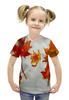 Заказать детскую футболку в Москве. Футболка с полной запечаткой для девочек Осенняя листва от mrs-snit@yandex.ru - готовые дизайны и нанесение принтов.