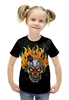 Заказать детскую футболку в Москве. Футболка с полной запечаткой для девочек Evil Clown от Leichenwagen - готовые дизайны и нанесение принтов.