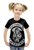 Заказать детскую футболку в Москве. Футболка с полной запечаткой для девочек sXe смерть с косой от Серега Шнайдер - готовые дизайны и нанесение принтов.