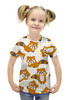 Заказать детскую футболку в Москве. Футболка с полной запечаткой для девочек Еноты от T-shirt print  - готовые дизайны и нанесение принтов.