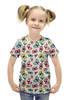 Заказать детскую футболку в Москве. Футболка с полной запечаткой для девочек Бабочки от Romanova - готовые дизайны и нанесение принтов.