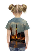 Заказать детскую футболку в Москве. Футболка с полной запечаткой для девочек London от THE_NISE  - готовые дизайны и нанесение принтов.