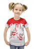 Заказать детскую футболку в Москве. Футболка с полной запечаткой для девочек КРОВЬ от weeert - готовые дизайны и нанесение принтов.
