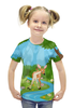 Заказать детскую футболку в Москве. Футболка с полной запечаткой для девочек Оленёнок от nadegda - готовые дизайны и нанесение принтов.