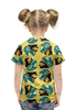 Заказать детскую футболку в Москве. Футболка с полной запечаткой для девочек слоны  от Eliza - готовые дизайны и нанесение принтов.