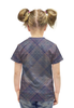Заказать детскую футболку в Москве. Футболка с полной запечаткой для девочек glitch art (ромбы) от Wax  - готовые дизайны и нанесение принтов.