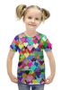 Заказать детскую футболку в Москве. Футболка с полной запечаткой для девочек Сердца для маленькой принцессы от Achadidi.printio.ru  - готовые дизайны и нанесение принтов.
