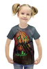 Заказать детскую футболку в Москве. Футболка с полной запечаткой для девочек Хэллоуин от aleks_say - готовые дизайны и нанесение принтов.