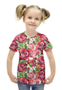 Заказать детскую футболку в Москве. Футболка с полной запечаткой для девочек сад роз от THE_NISE  - готовые дизайны и нанесение принтов.